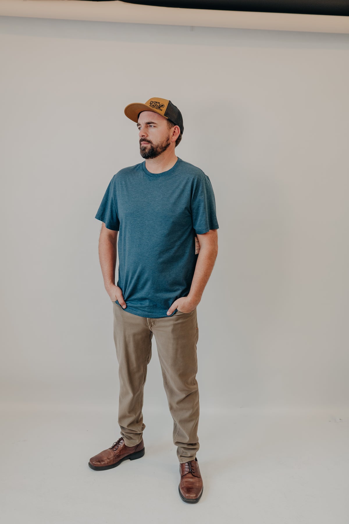 Flag & Anthem | Essential Stretch Tee | Navy Heather