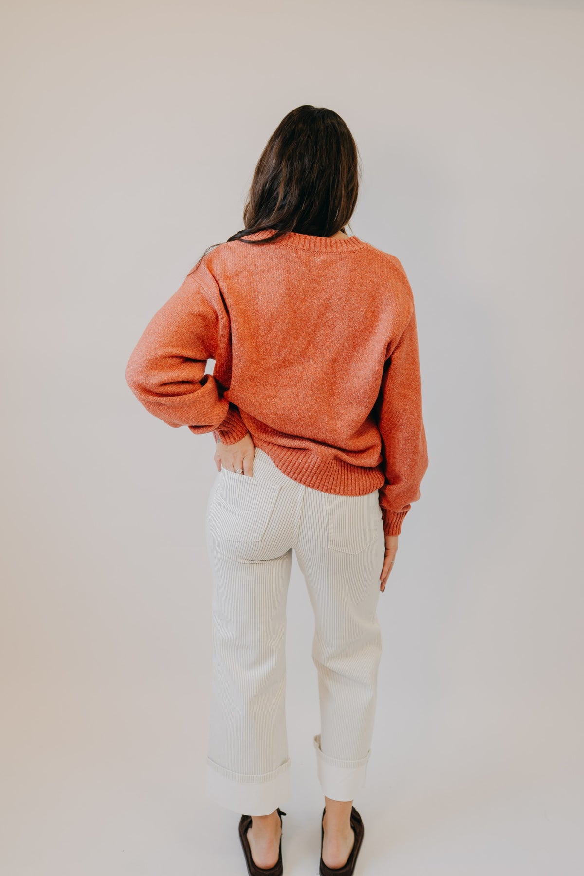 Vervet | High Rise Stripe Cuff Wide | Stripe