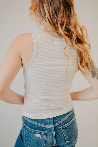 Z Supply | Select Striped Tank | Natural Heather