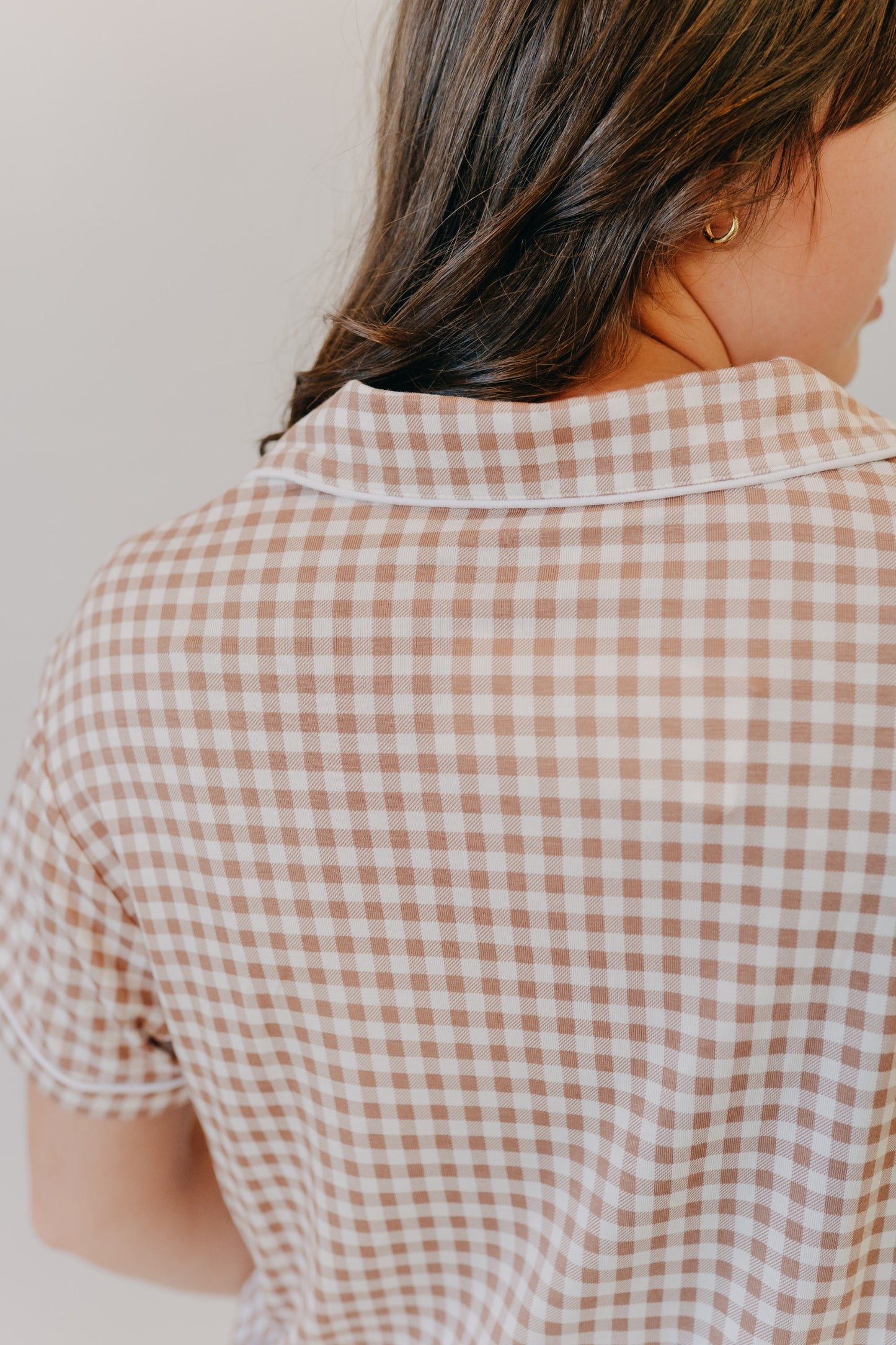 Thread & Supply | Nella Pajama Set of 2 | Ice Coffee Gingham