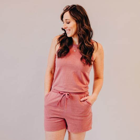 Thread & Supply | Joey Romper | Slate Rose