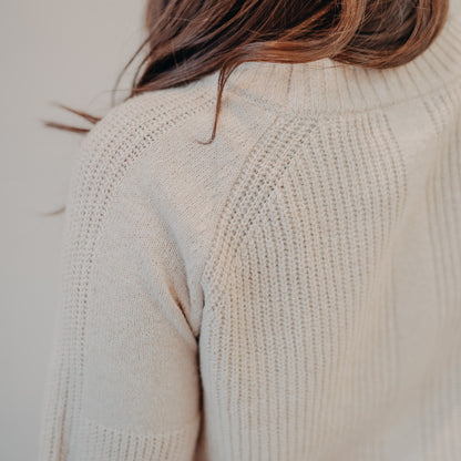 Staccato | Raglan Crew Neck Pullover | Almond