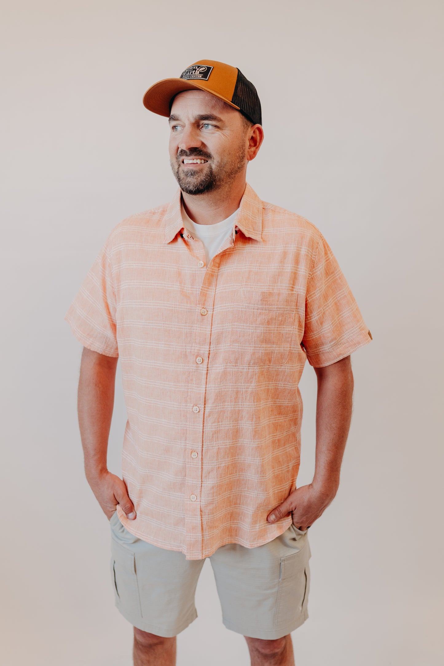 Dkota Grizzly | Nate Slub Yarn Windowpane Top | Firethorn
