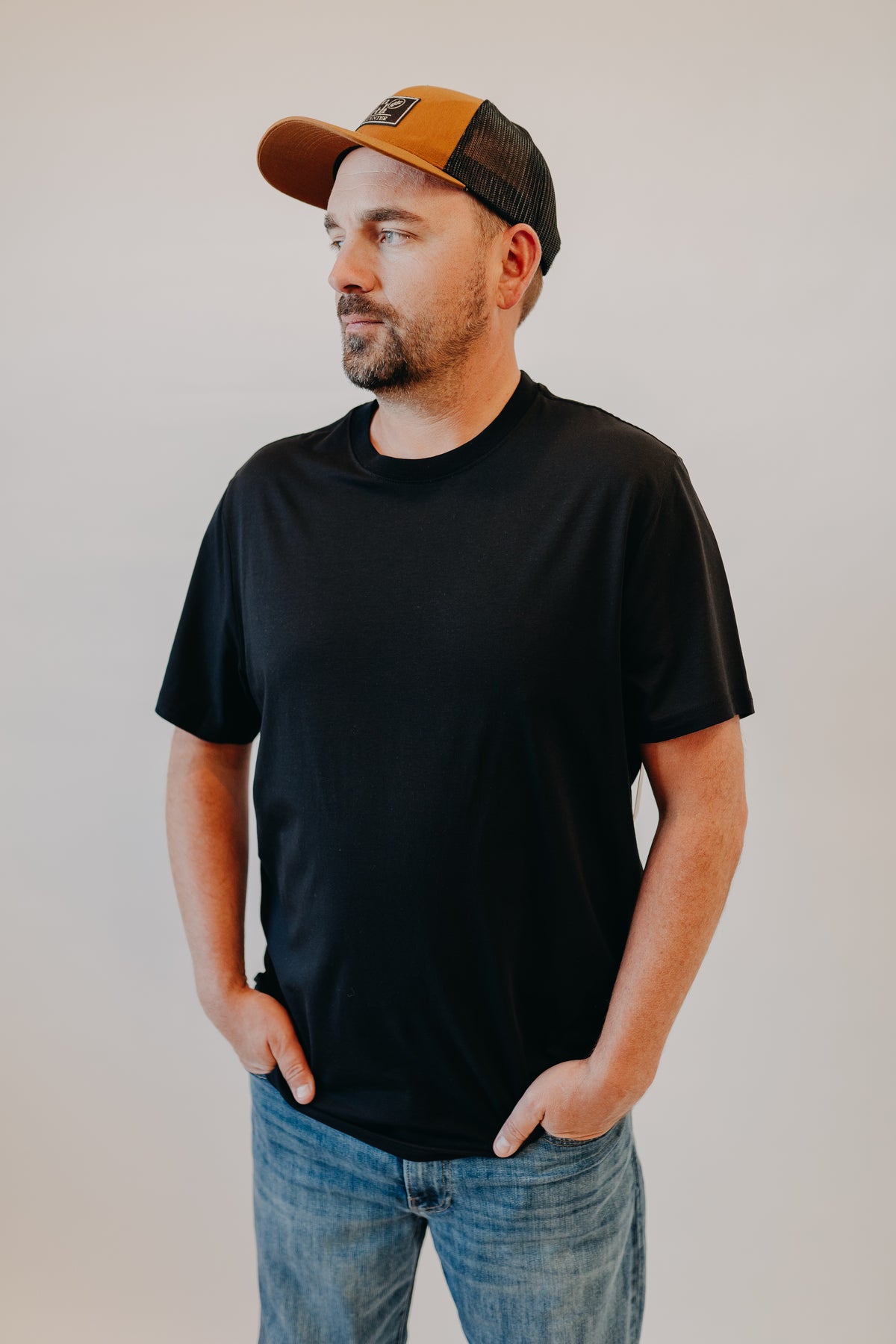 Flag & Anthem | Essential Stretch Crew Tee | Black