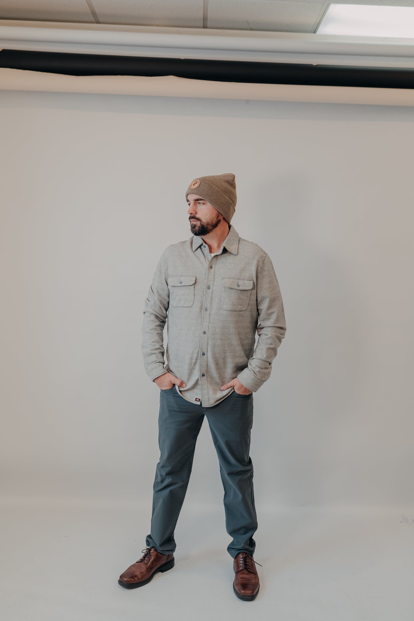 The Normal Brand | Textured Knit Everyday Shirt | Graphite