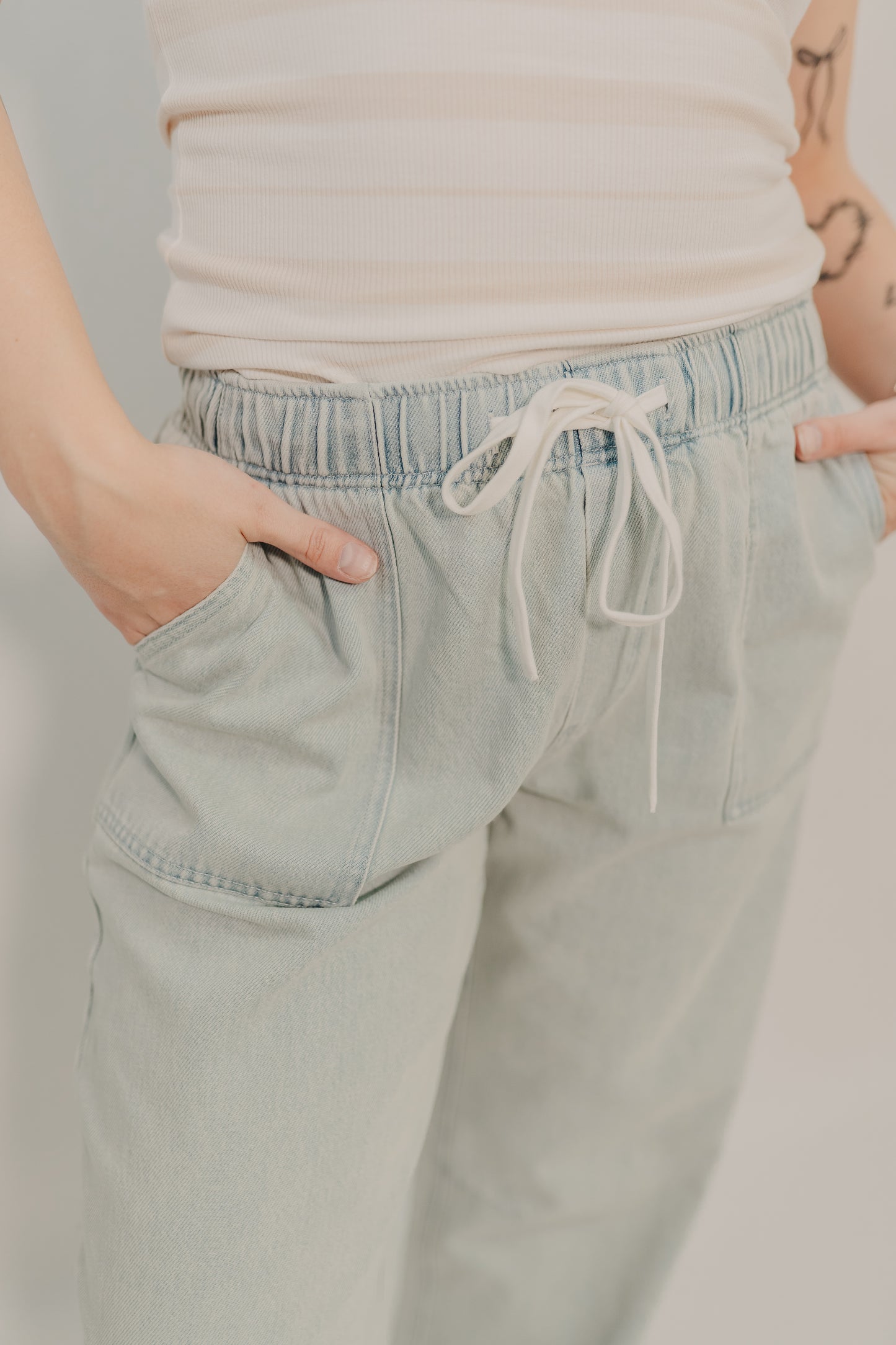 Thread & Supply | Emerald Pants | Aqua Wash