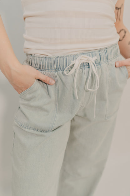 Thread & Supply | Emerald Pants | Aqua Wash