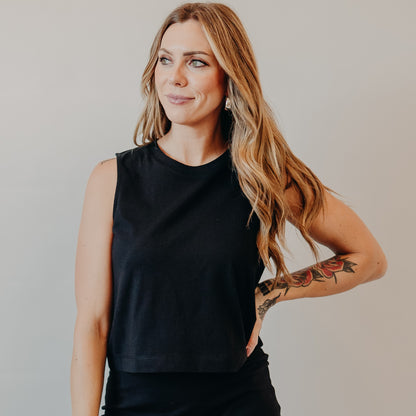 Z Supply | Sloane Jersey Muscle Tank | True Black