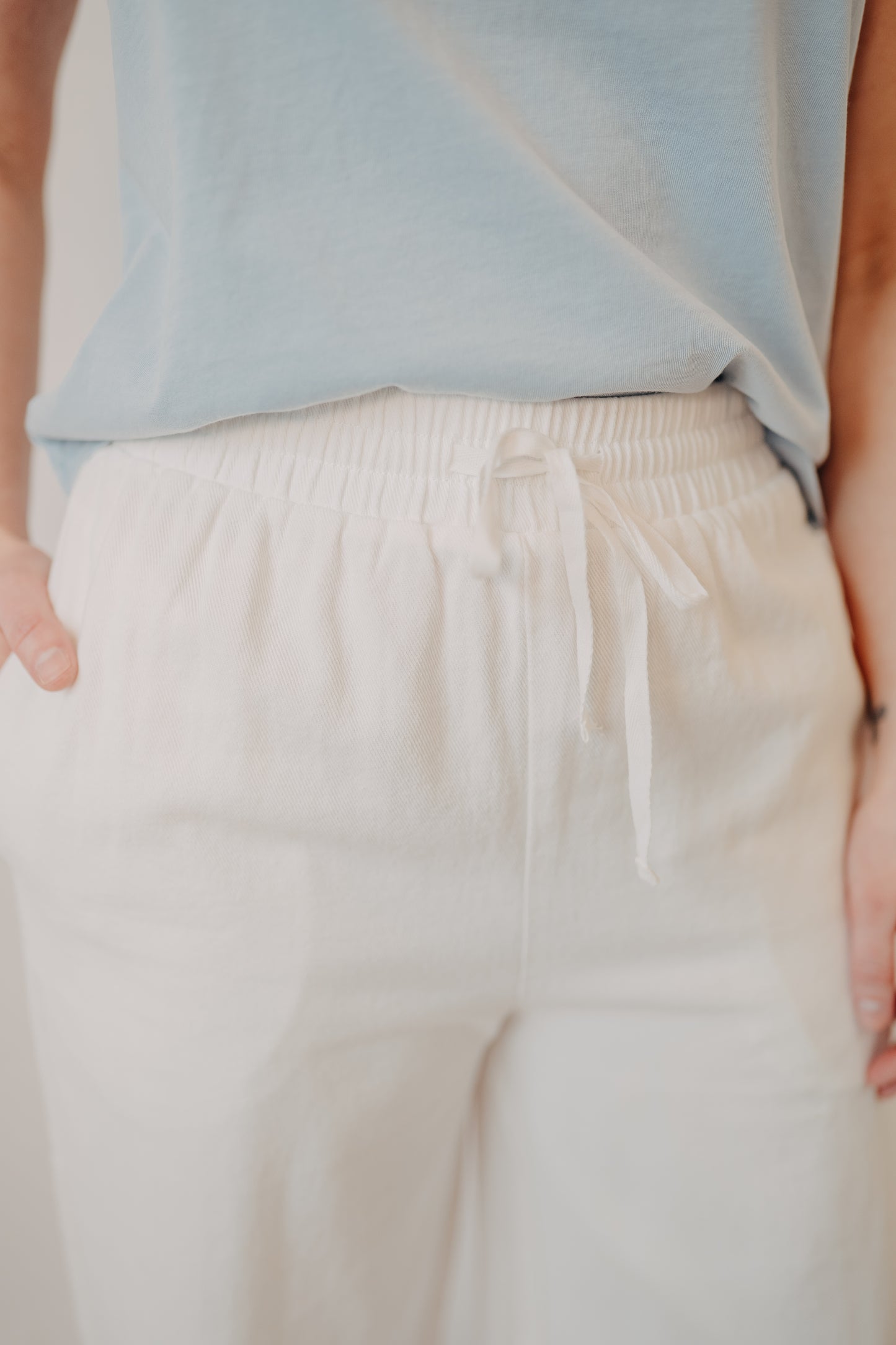 Hem & Thread | Embroidered Culottes | White