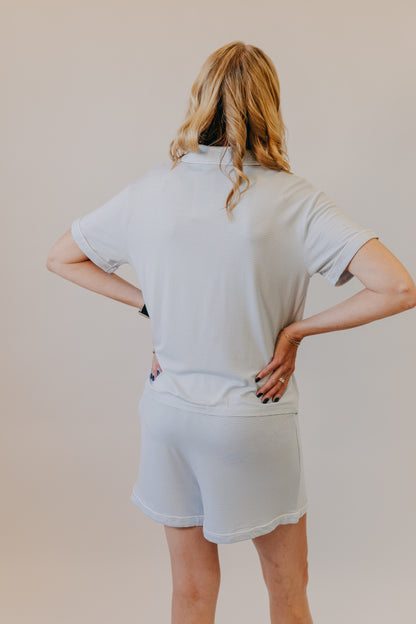 Thread & Supply | Nella Pajama Set of 2 | Light Blue Stripe