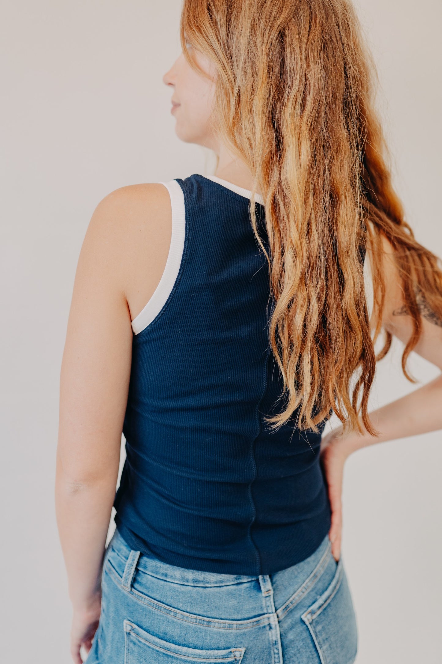 Z Supply | Sirena Colorblocked Rib Tank | Eclipse
