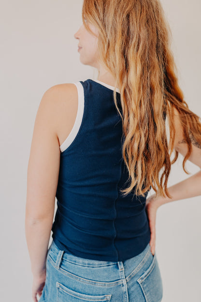 Z Supply | Sirena Colorblocked Rib Tank | Eclipse