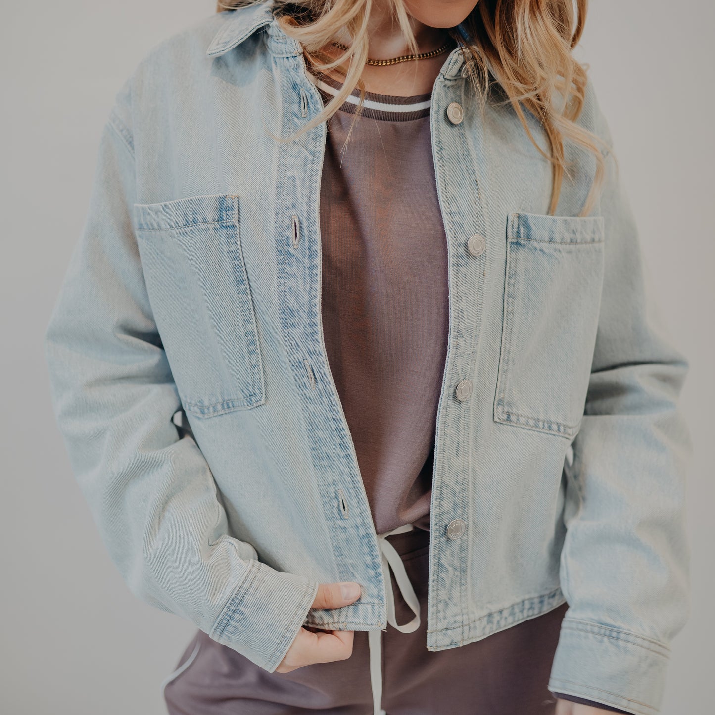 Z Supply | ALl Day Cropped Denim Jacket | Faded Indigo