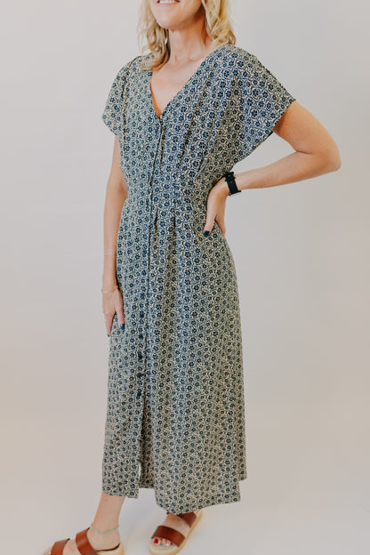 Z Supply | Sanna Iris Floral Midi Dress | Eclipse