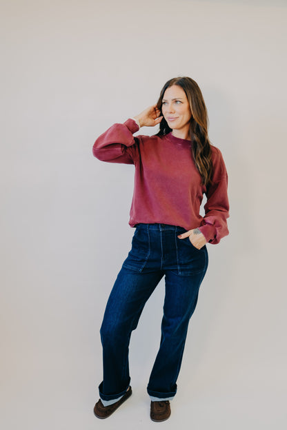 Thread & Supply | Ashford Sweatshirt | Zinfandel