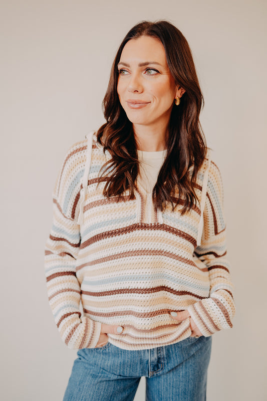 Hem & Thread | Hoodie Sweater | Brown Multi