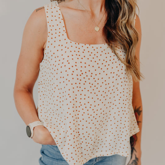 Be Cool | Polka Dot Tank | Natural