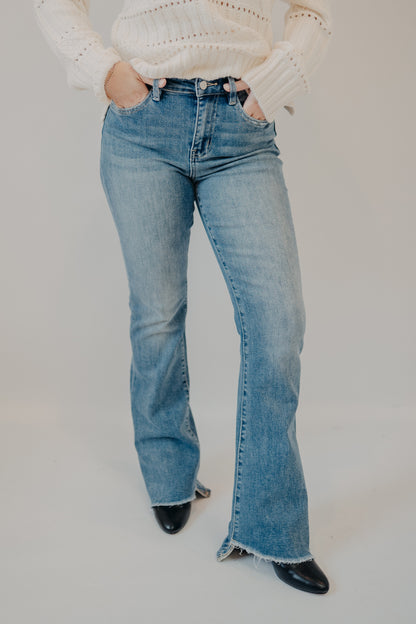 Vervet | High Rise Slant Hem Flare | Crate