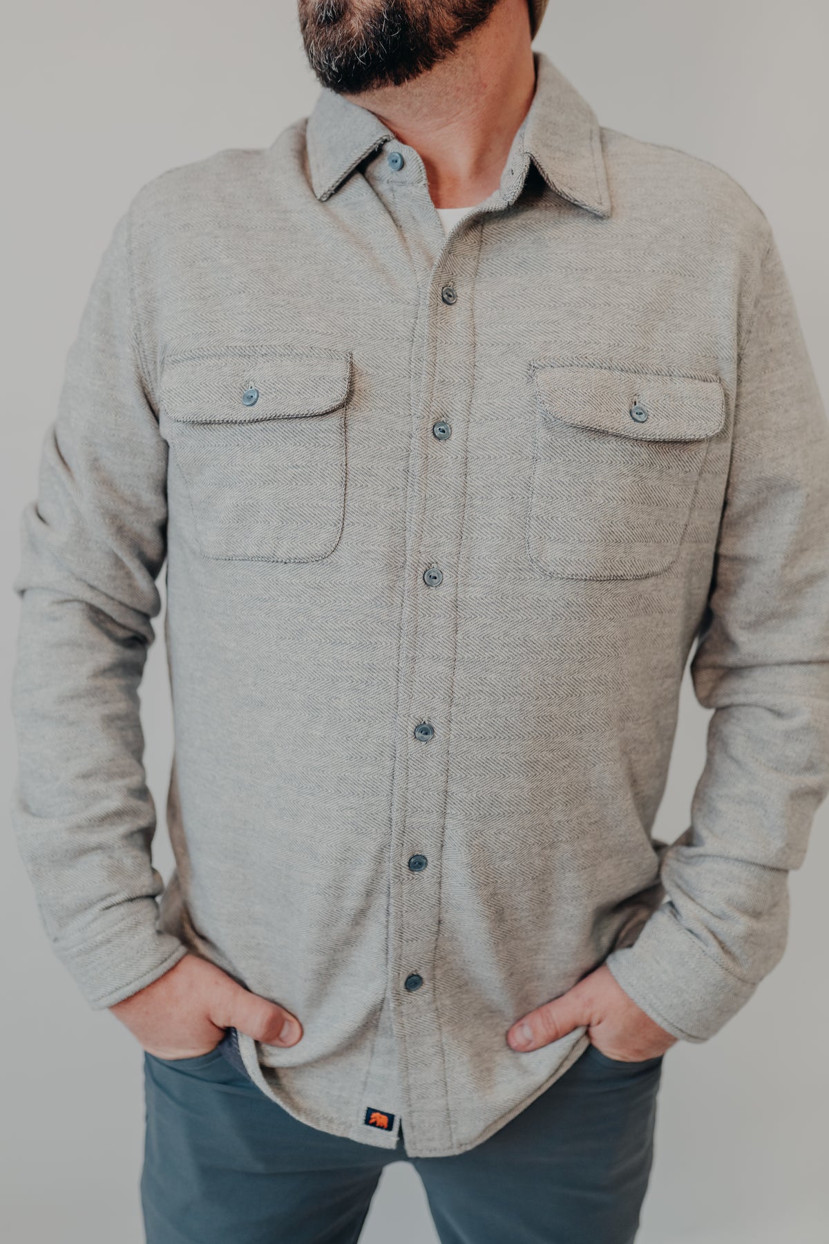 The Normal Brand | Textured Knit Everyday Shirt | Graphite