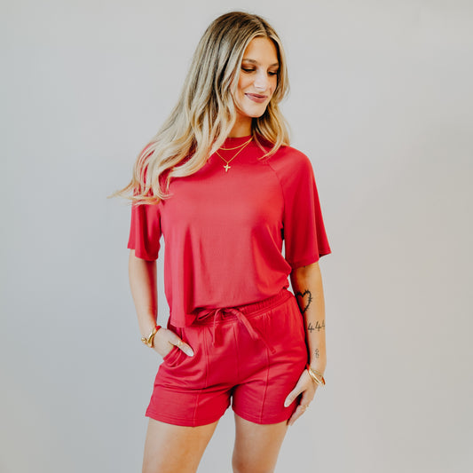 Thread & Supply | Paulie Shorts | Red Ruby