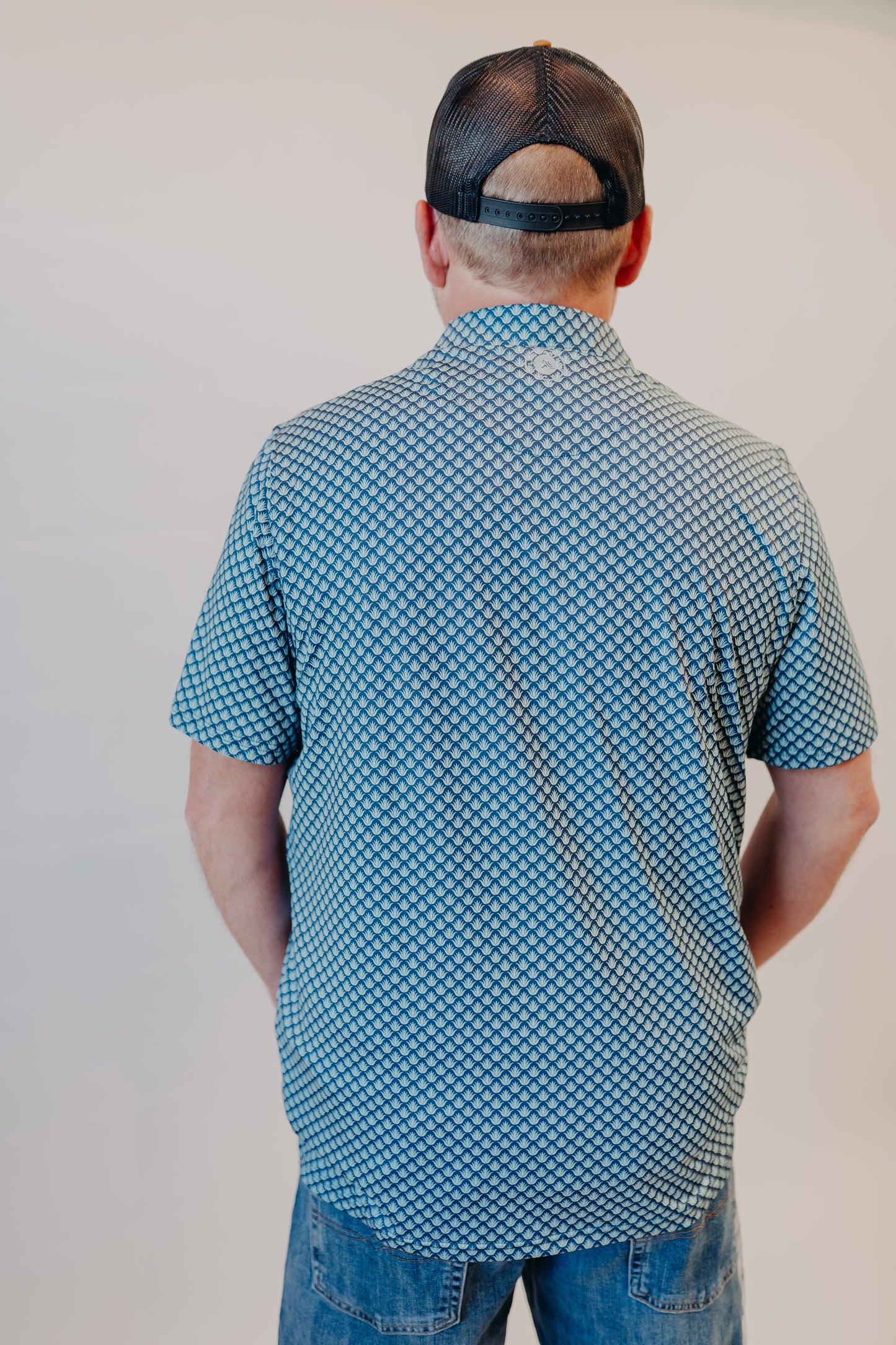 Flag & Anthem | Fridley Agave Print Polo | Navy Combo
