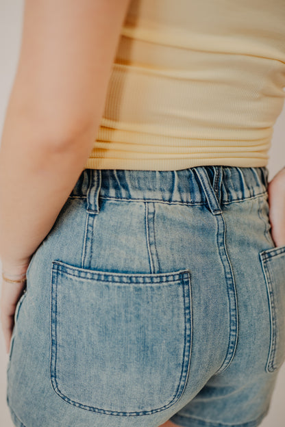 By Together | Catch Waves Shorts | Denim