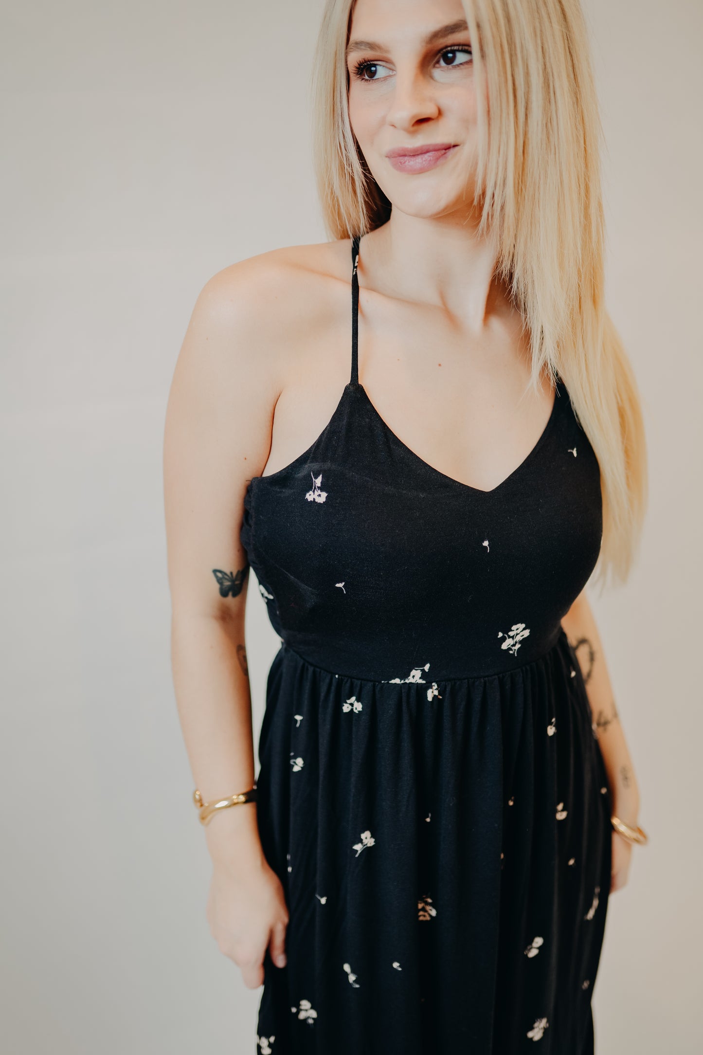 Z Supply | Cannes Nala Ditsy Midi Dress | Black