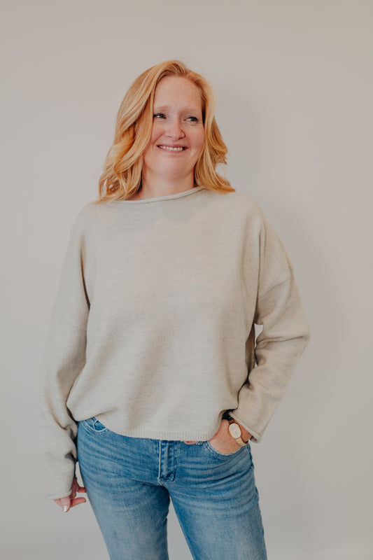 By Together | Easy Days Ahead Sweater | Heather Grey