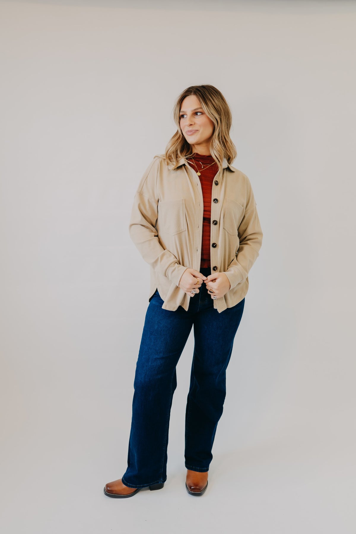 Staccato | Patch Pocket Brushed Top | Sand