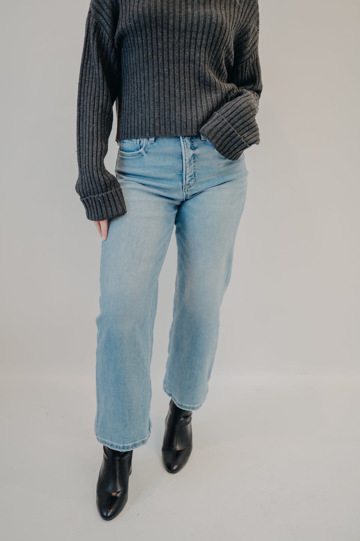 Vervet | High Rise Crop Wide Leg | Abound