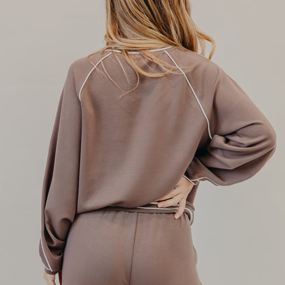 Thread & Supply | Amelia Top | Eggplant Ivory