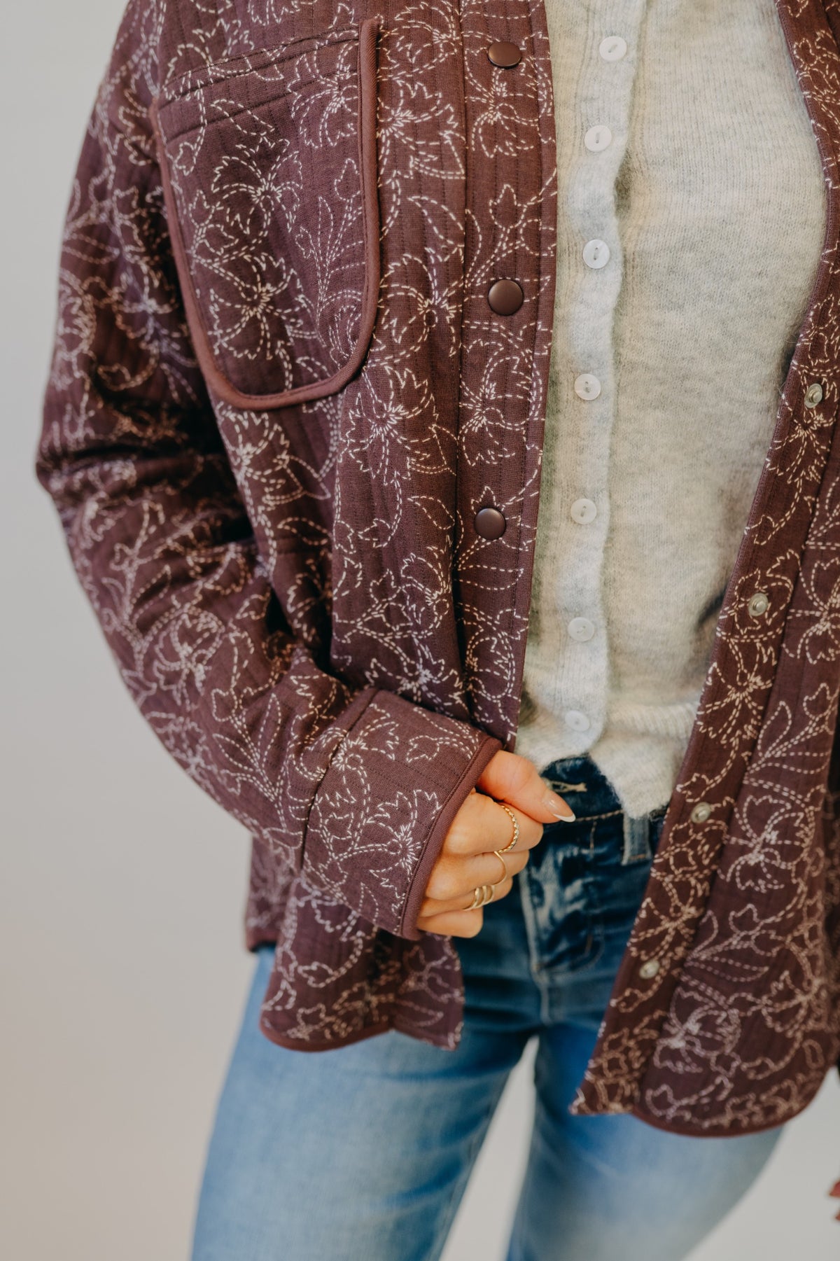 Thread & Supply | Claremont Jacket | Brown Floral