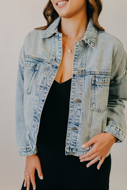 By Together | Fast Car Jean Jacket | Washed Denim