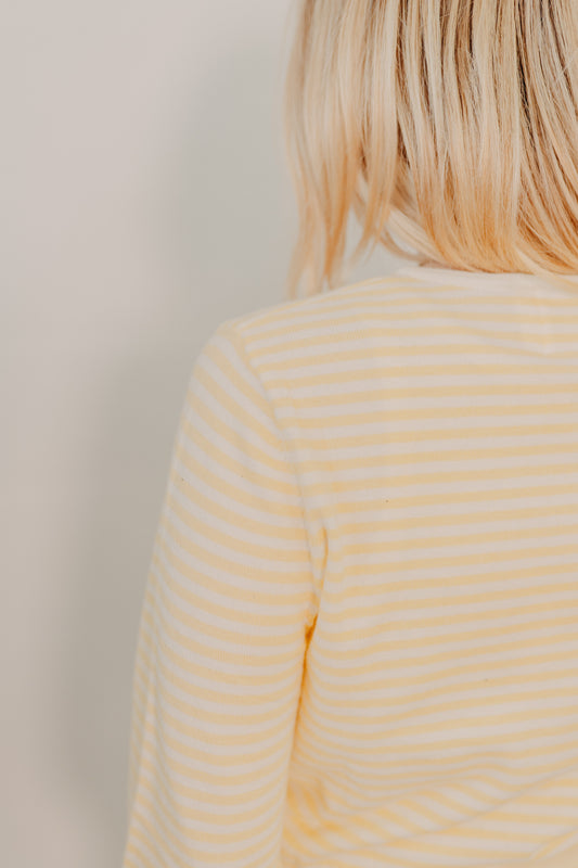 Mod Ref | The Montana Cardigan | Butter Yellow White