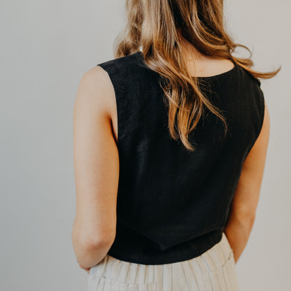 Z Supply | Marta Linen Vest | Black