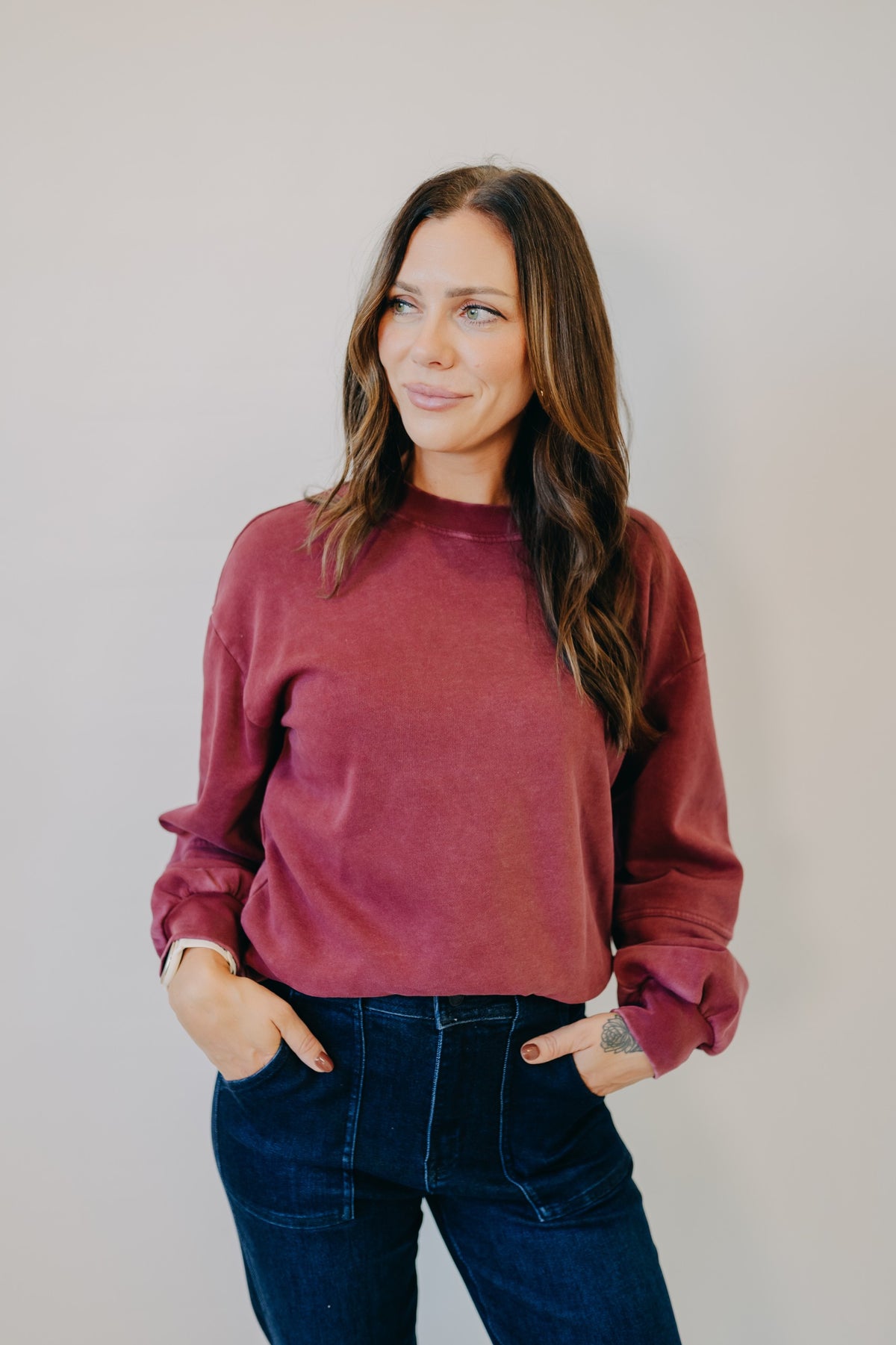 Thread & Supply | Ashford Sweatshirt | Zinfandel