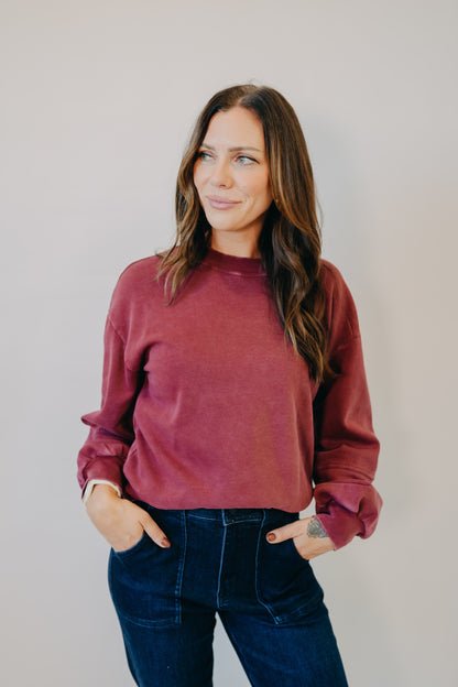 Thread & Supply | Ashford Sweatshirt | Zinfandel
