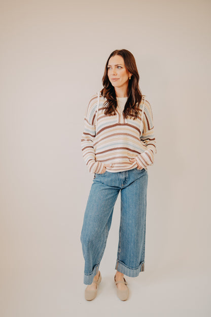 Hem & Thread | Hoodie Sweater | Brown Multi