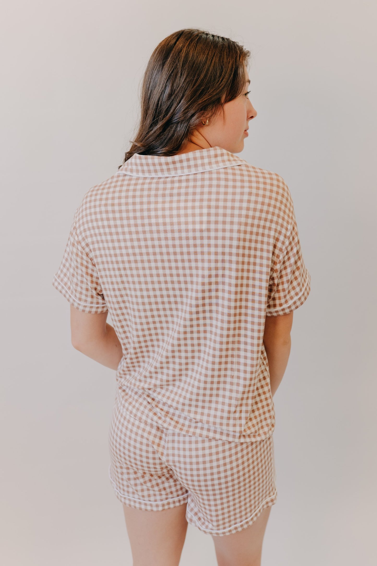 Thread & Supply | Nella Pajama Set of 2 | Ice Coffee Gingham