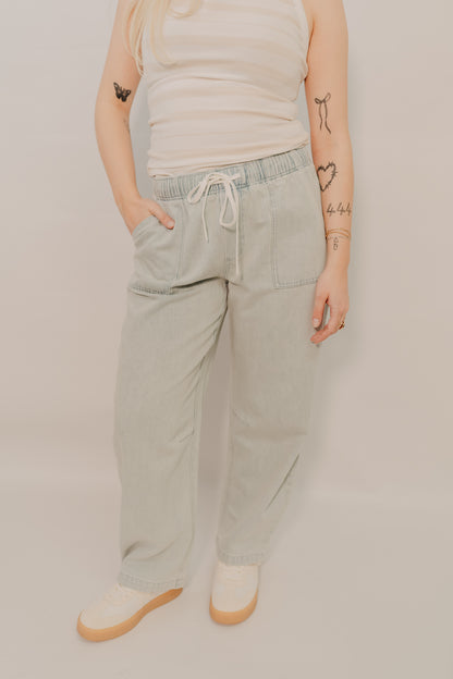 Thread & Supply | Emerald Pants | Aqua Wash