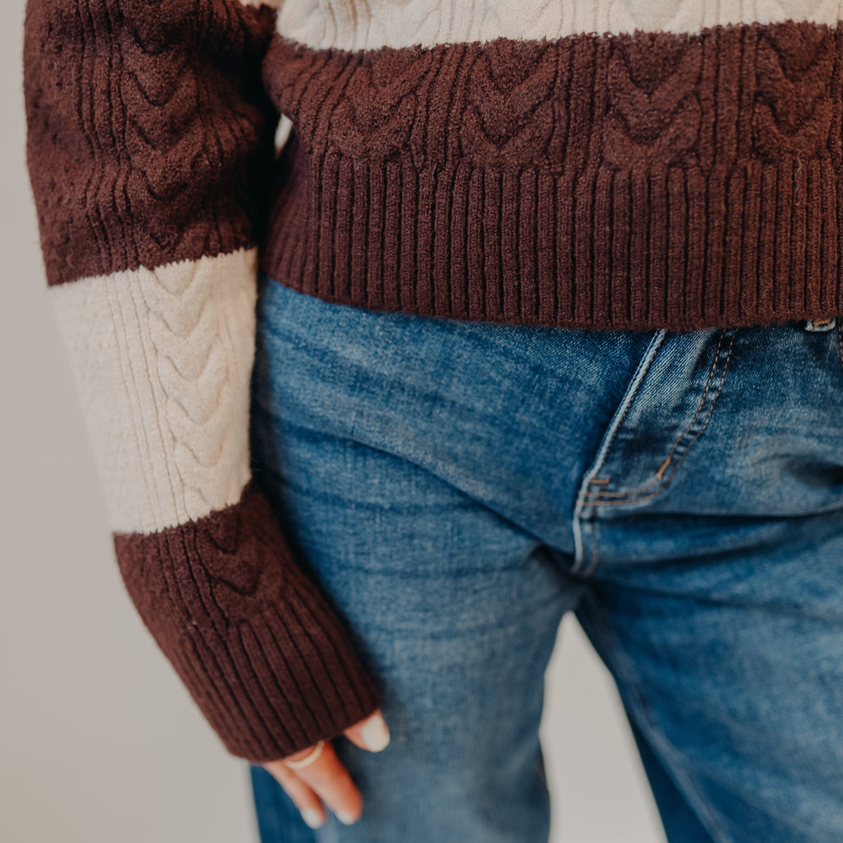 Thread & Supply | Paula Sweater | Beige Brown