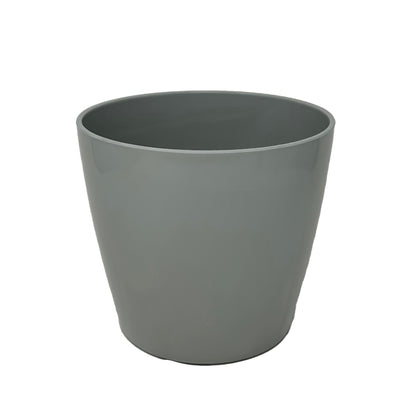 7" Gray Round Self-Watering Bamboo Pot