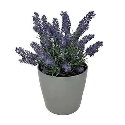 7" Gray Round Self-Watering Bamboo Pot