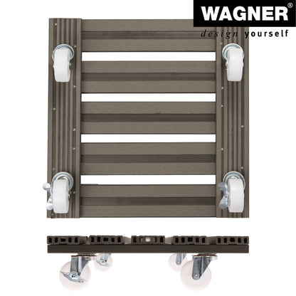 15.4" Taupe Square WPC Plant Caddy