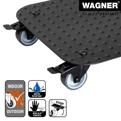 11.4" Black Square Aluminum Plant Caddy