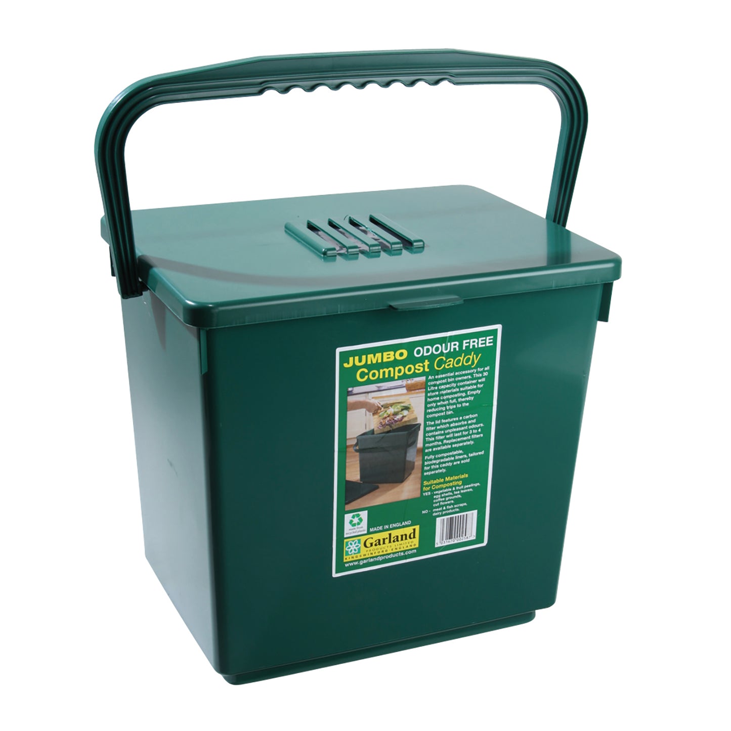 Jumbo Compost Caddy w/Repl Filters and Biodegradable Bags