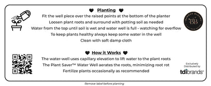16" Black Rectangular Self-Watering Bamboo Planter