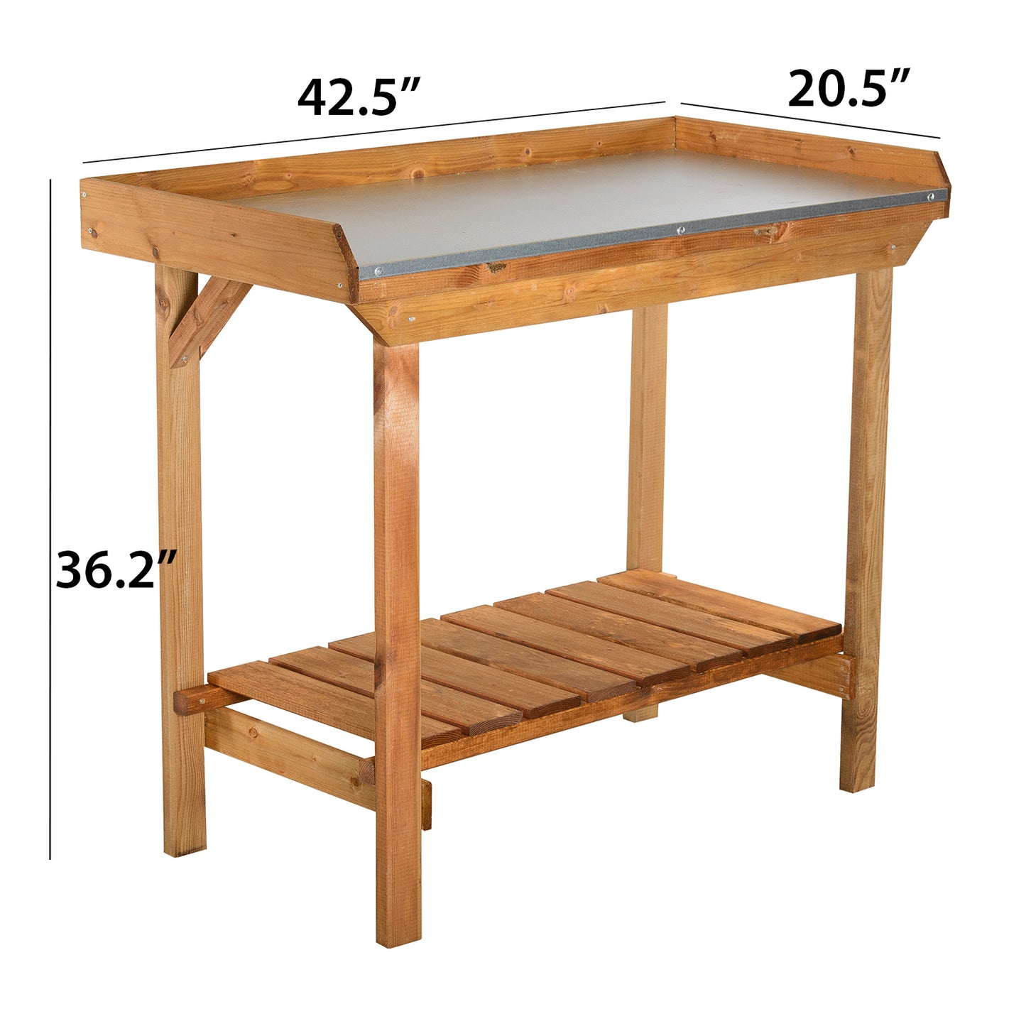 Gardener's Table with Tin Surface