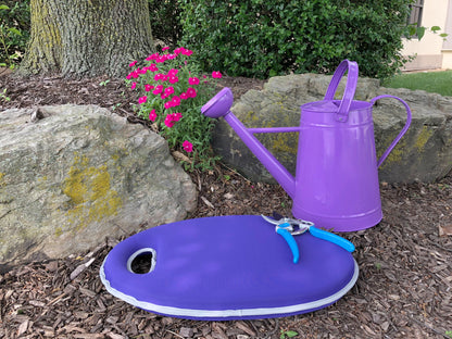 2.1 gal Violet Metal Watering Can/Memory Foam Kneel Cushion