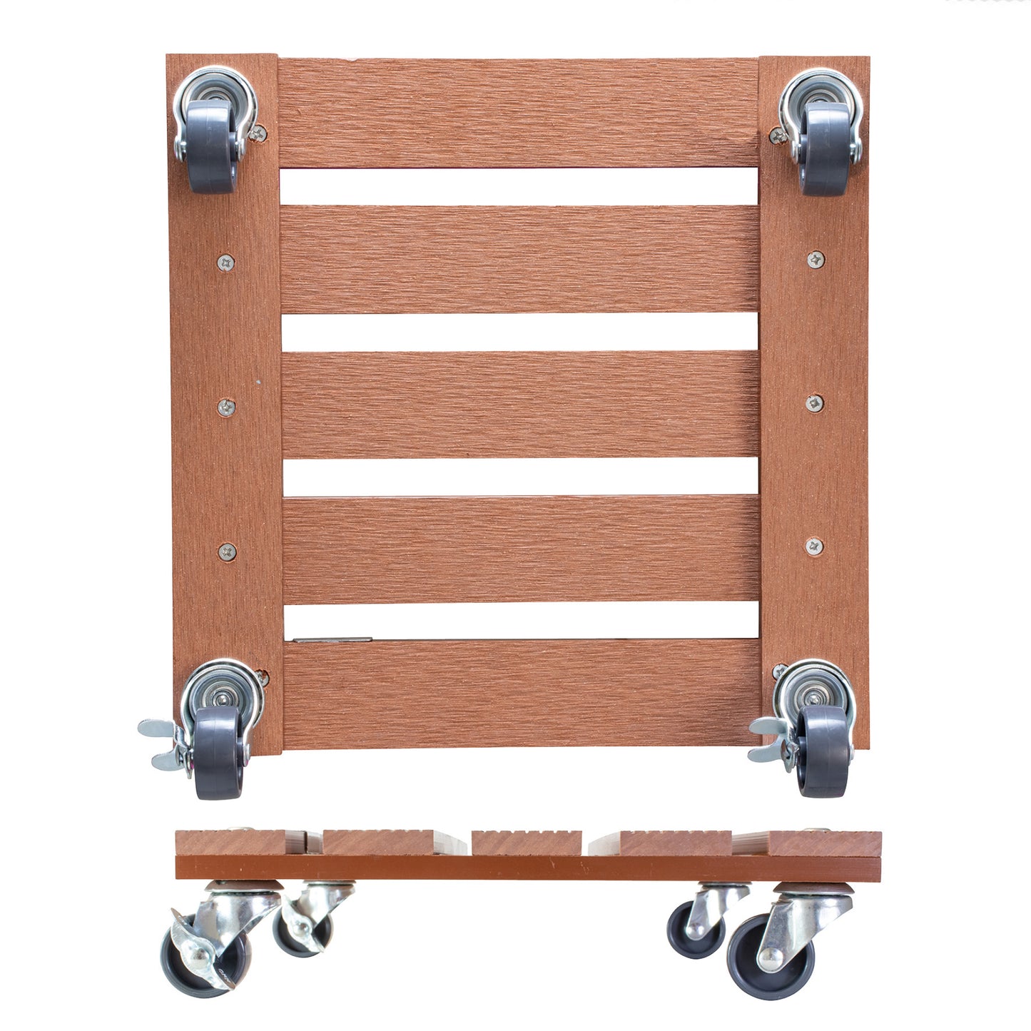 11.4" Terra Cotta Square WPC Plant Caddy